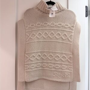 Bonpoint Cream Cable Knit Turtleneck Sweater